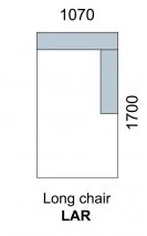 AVA TEMPO: LAR - pevný otoman PRAVÝ