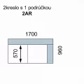 AVA FAMM: 2AR - dvojsed s područkou PRAVÝ