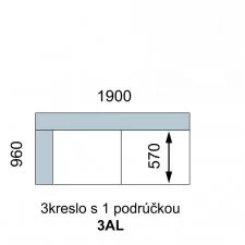 AVA FAMM: 3AL - trojsed s područkou LEVÝ