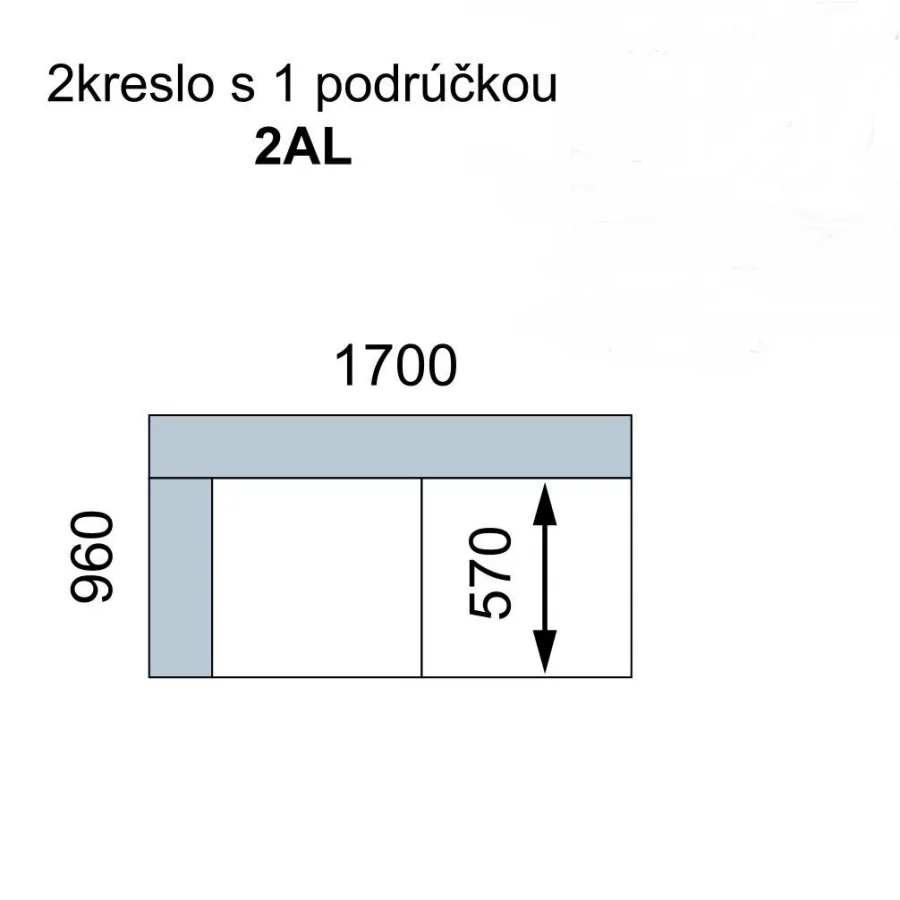 AVA FAMM: 2AL - dvojsed s područkou LEVÝ