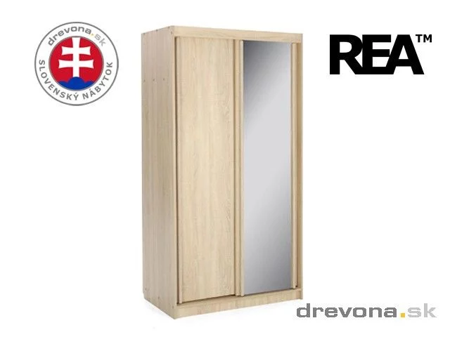 REA ATLANTA 1 - dvoudvéřová skříň se zrcadlem