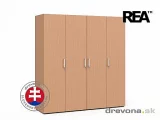 REA VENEZIA 4 - kombinovaná čtyřdveřová skříň