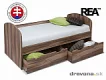 REA GOLEM - elegantní jednolůžko se dvěma šuplíky 