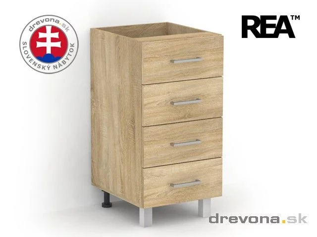 REA ALFA - dolní skříňka se čtyřmi zásuvkami KDZ-40-72