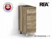 REA ALFA - dolní skříňka s výsuvným košem KDV-30-72