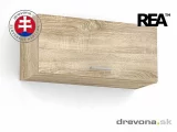 REA ALFA -  KHV-80-36 horní výklopná skříňka 80 cm (plná, prosklená, hliníková dvířka)