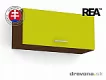 REA ALFA -  KHV-80-36 horní výklopná skříňka 80 cm (plná, prosklená, hliníková dvířka)