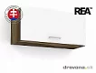 REA ALFA -  KHV-80-36 horní výklopná skříňka 80 cm (plná, prosklená, hliníková dvířka)