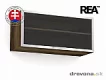 REA ALFA -  KHV-80-36 horní výklopná skříňka 80 cm (plná, prosklená, hliníková dvířka)