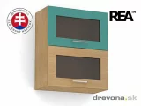 REA ALFA - KHV-60-72 horní skříňka výklopná (prosklená, plná, hliníková dvířka) - 60 cm KHV-60-72