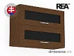 REA ALFA -  KHV-80-72 horní skříňka výklopná (prosklená, plná, hliníková dvířka) - 80 cm