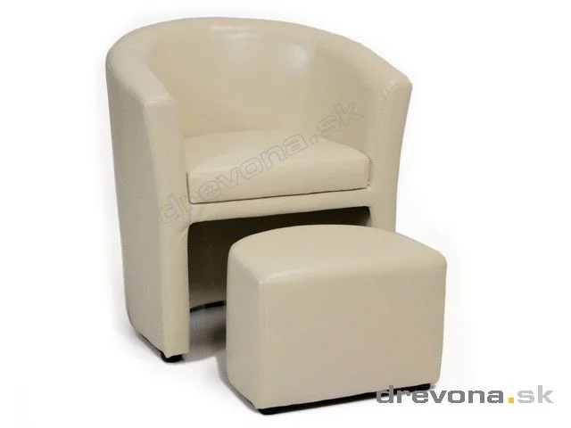 AVA HOLGER I - elegantní křeslo s taburetem