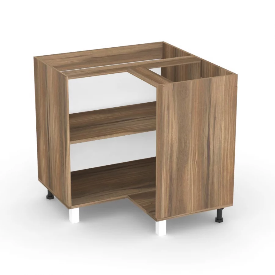 REA ALFA KDR-90-72- ořech - korpus dolní rohové skříňky