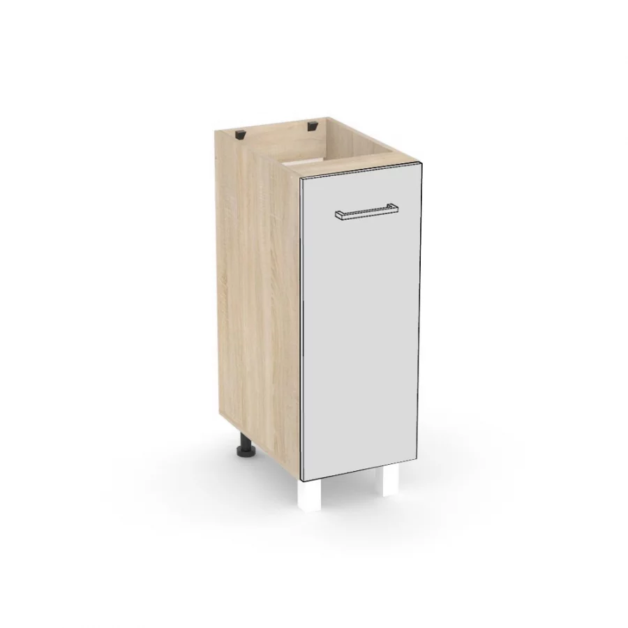 REA ALFA KDV-30-72 - dub bardol - korpus spodní skříňky