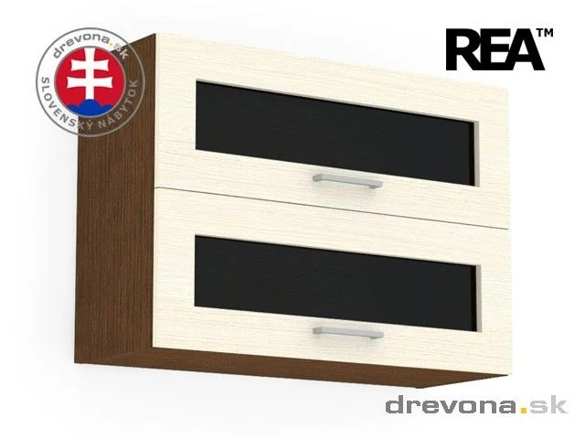 REA ALFA - horní skříňka výklopná (prosklená nebo plná dvířka) - 60 cm KHV-60-57