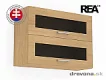 REA ALFA - horní skříňka výklopná (prosklená nebo plná dvířka) - 60 cm KHV-60-57
