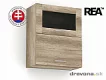 REA ALFA - horní skříňka výklopná (prosklená nebo plná dvířka) - 60 cm KHV-60-57