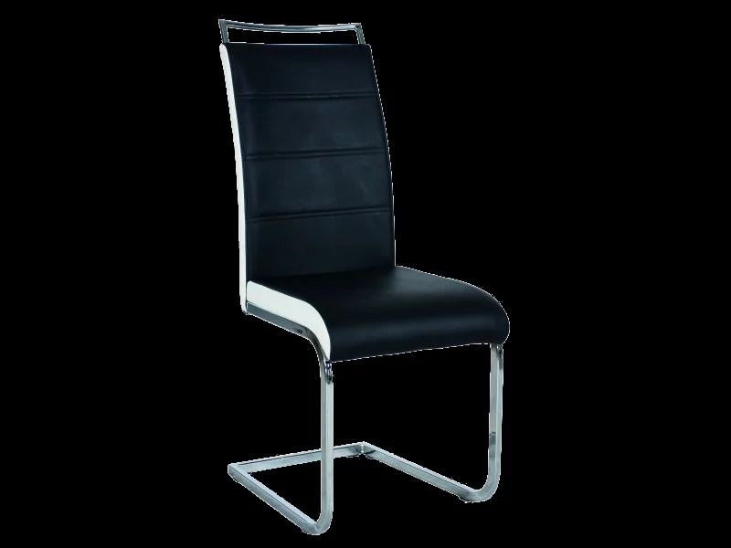SI-701- moderní velmi elegantní jídelní židle -> černá + bílá