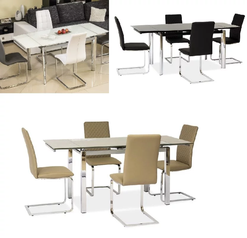 SI-927 - elegantní rozkládací jídelní stůl ve 2 barvách