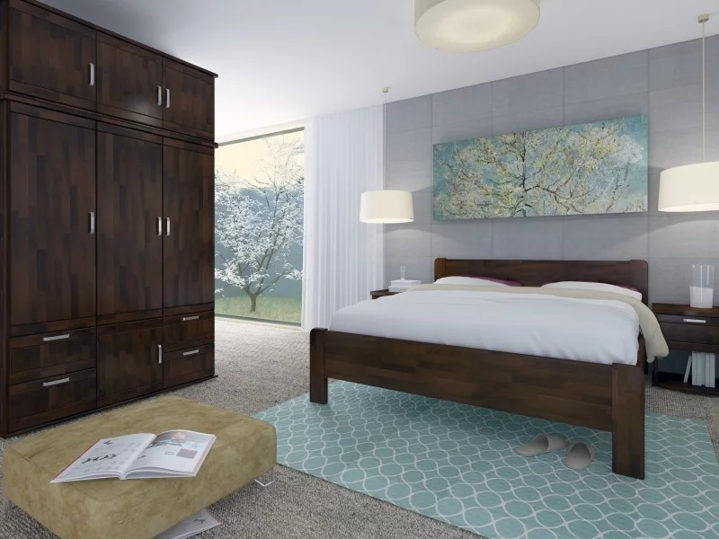 KARIN 163B dvoulůžková postel - buk