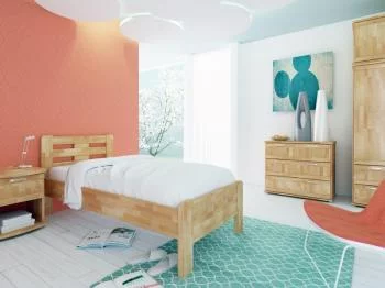 KATE 166B jednolůžková postel - buk