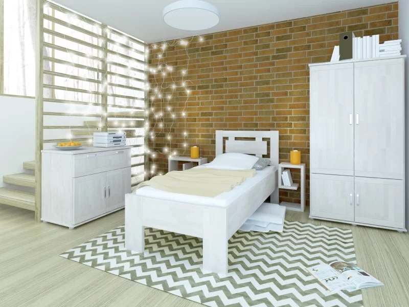 NAOMI SUPRA 143B jednolůžková postel - buk