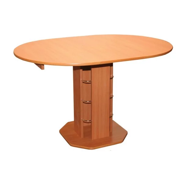 Rozkládací jídelní stůl S07 - 90/126×90 rozkládací kulatý