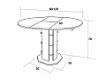 Rozkládací jídelní stůl S07 - 90/126×90 rozkládací kulatý