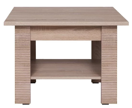 GRESS 75 - čtvercový konferenční stolek s odkládací poličkou