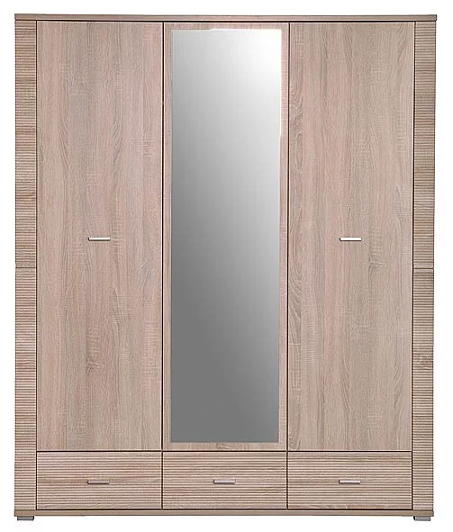 GRESS 3D3S - třídveřová skříň se třemi zásuvkami se zrcadlem