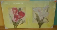 OBRAZ DR - jednoduchý obraz s květinami 100x70 cm 