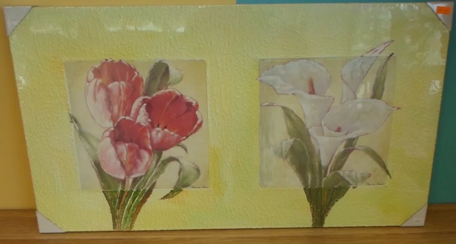 OBRAZ DR - jednoduchý obraz s květinami 100x70 cm 