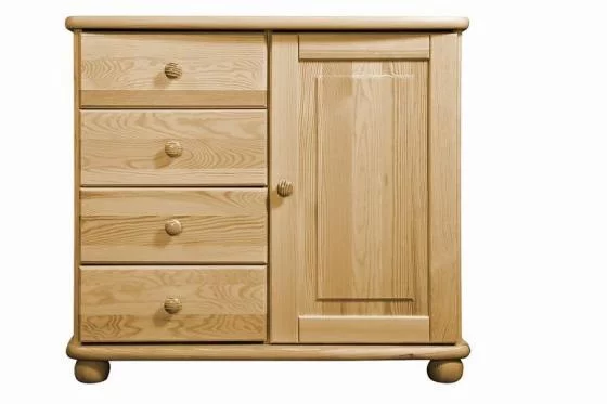 Komoda K03 classic borovice masiv hloubka 42 cm