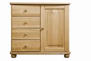 Komoda 03P classic borovice masiv hloubka 46 cm