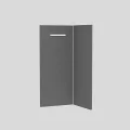 REA ALFA DPR-90-72 - graphite - dvířka dolní rohové skříňky