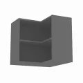 REA ALFA KHR-60-57 - graphite - korpus horní rohové skříňky