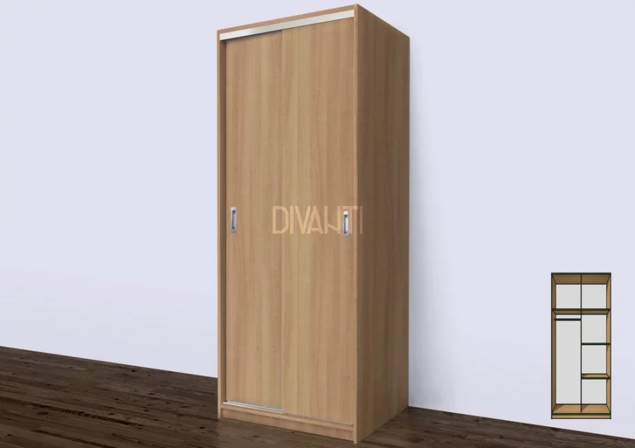 Šatní skříň ALENA 80-100 bez zrcadla