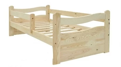 VLNA - postel dětská masiv borovice lak