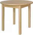 JSBO K80 jídelní stůl kulatý borovice masiv lak