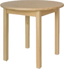 JSBO K80 jídelní stůl kulatý borovice masiv lak