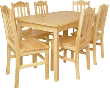 JSBO jídelní stůl borovice masiv lak obdélníkový