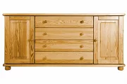 Komoda K26 classic borovice masiv výška 75cm