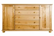 Komoda K29 classic borovice masiv výška 91cm