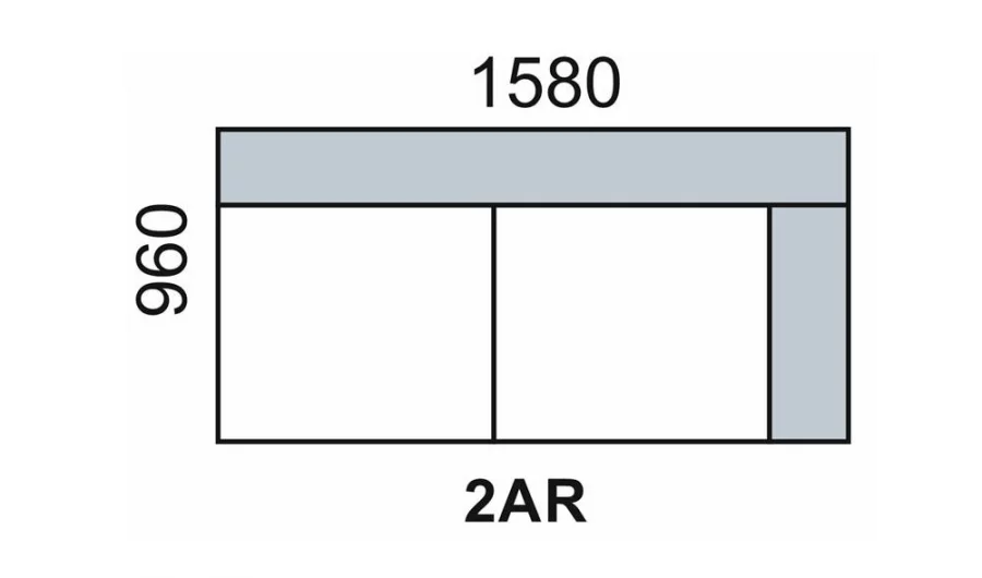 AVA TEMPO: 2AR - dvojsed s područkou PRAVÝ