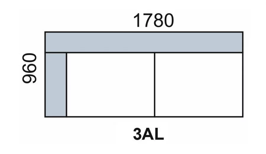 AVA TEMPO: 3AL - trojsed s područkou levý