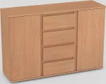 REA AMY 8 - elegantní komoda se 4 zásuvkami a 2x dvířky