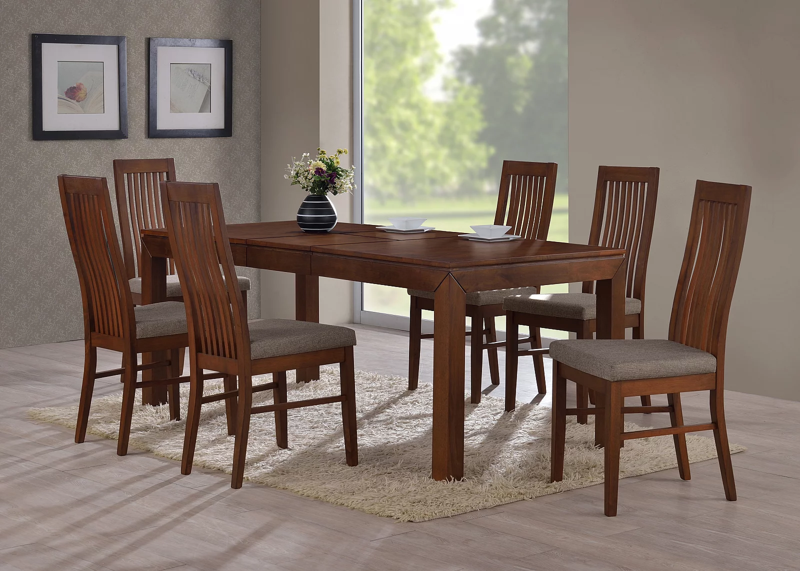 Stůl BRUNO + 4 židle LAURA