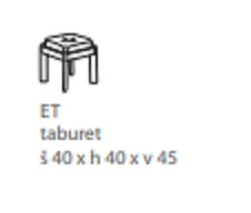 EVA E-T taburet v látce č. III