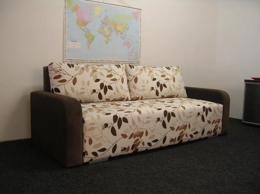 ANDREA - elegantní rozkládací pohovka s polštáři a područkami B