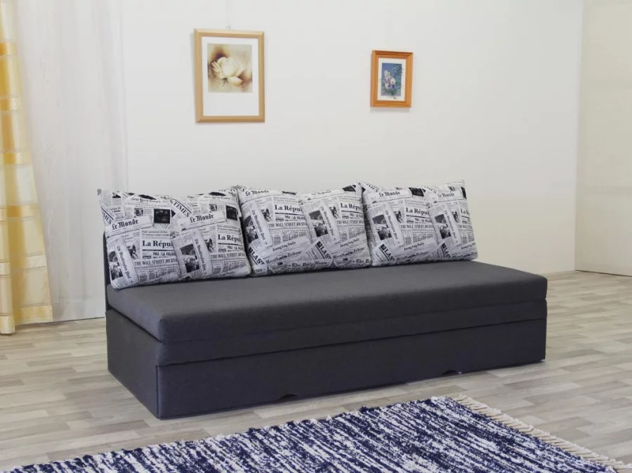 MIRKA - rozkl. pohovka se 3 obdélníkovými polštáři látky A